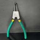 4-piece Snap Ring Plier Set, 7 in (17.8 cm) Round Nose C-Clamp, for Snap Ring Removal, with green Storage Case