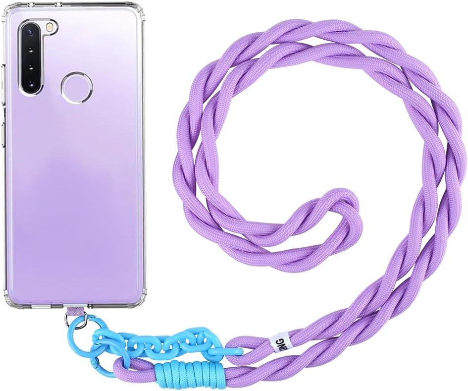 RUIYDZ Twisted Braided Phone Lanyard Crossbody Phone Strap Cell Phone Lanyards for Women Nylon Cellphone Lanyard for Phone (Purple)
