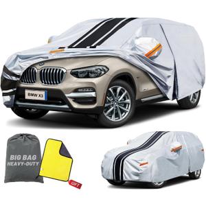 SUV Car Cover Custom Fit for BMW X3 (2007-2025), Waterproof All Weather for Automobiles Full Exterior Cover Rain Sun Snow UV Protector. (Vehicle Specific Fit)