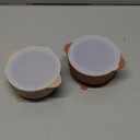 KeaBabies 2-Pack Baby Bowls with Suctions, Lids - Silicone Toddler Suction Bowls for Baby Boy, Girl, Kids, Food Grade Silicone, BPA-Free, Dishwasher Safe, Toddler Eating Essentials (Terracotta)