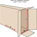 Aviditi HD20860FOL Side Loading Corrugated Cardboard Box 20" L x 8" W x 60" H, Kraft, For Shipping, Packing and Moving (Pack of 5)