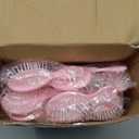 60 Pcs Mini Hair Brushes Bulk for Homeless Soft Bristles Adds Shine Scalp Massage and Detangling Travel Dry Wet Hair Combing for Women Spa Party Favors (Pink)