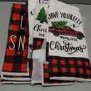 Christmas Kitchen Towels Dish Towels 18 x 27 Inch Buffalo Plaid Kitchen Decor Winter Holiday Tea Towels Hand Towels Christmas Absorbent Drying Cloth for Cooking Set of 6