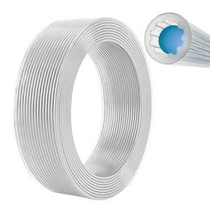 5Meters Up to 260C Upgraded PTFE Tube OD 4mm Star Shape Inner Ultra Smooth Flow Compatible with Bambulab A1 A1 mini H2D H2S P1P P1S X1 All FDM 3D Printers with 1.75mm Filament (Translucent, 5M)