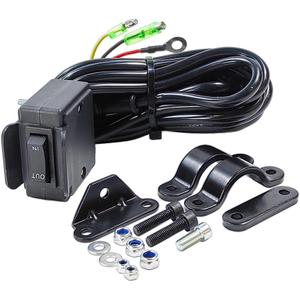 12V Toggle Winch Rocker Thumb Switch with Handlebar Control Line Mounting Bracket Kit Winch Switch for ATV UTV | Fits for Polaris Sportsman RZR Warn Badlands Arctic Cat Champion KFI Ramsey Master Lock