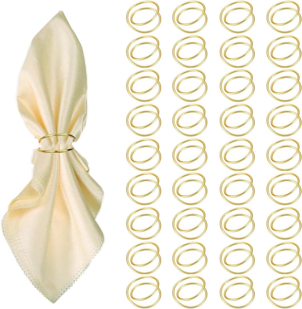 Gold Napkin Rings - 36 PCS Metal Spiral Napkin Rings(Spiral) Napkin Holders Buckles for Family Dinner, Wedding, Party,Table Decorations