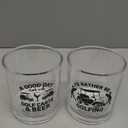 Reallnaive 2 Pcs Golf Whiskey Glasses Old Fashioned Whiskey Glasses with Luxury Box Golf Gifts Funny Drinking Accessories for Christmas Father's Day Birthday Men Husband Dad