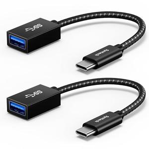 Syntech USB C to USB Adapter, 2 Pack USB C to USB 3, Type C to A, Thunderbolt 3 to USB Female Adapter OTG Cable Compatible with iPhone 17/Air/16/15 Pro Max, iPad mini 6, MacBook Pro, Air and More