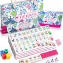Ceenna American Mahjong Set Complete 160 Pcs, Rose Pink Back, 1.2 x 0.9 x 0.6 inches