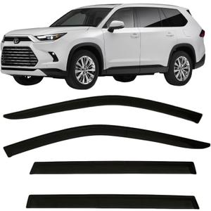 2024-2025 Tape-On Side Window Visor Deflectors for Toyota Grand Highlander Rain Guards XLE Limited Platinum MAX Hybrid Smoke & for Lexus TX 350 500h Premium AWD Luxury Hybrid 2024-2025 (For Toyota Grand Highlander 2024-2025)