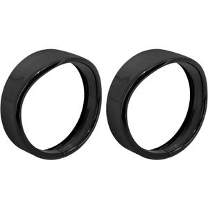 HDBUBALUS Motorcycle 4.5 Inch Fog Light Tirm Ring Visor Style 4 1/2" Auxiliary Light Passing Lamp Bezel Compatible with Harley Touring Road King Gloss Black 1 Pair