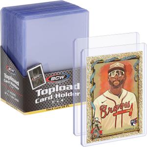 BCW 59 PT Thick Card Top Loaders | Protective Thick Toploaders for Trading Cards Up to 59PT | Rigid Card Toploader for Memorabilia & Collectibles | 100 Pack