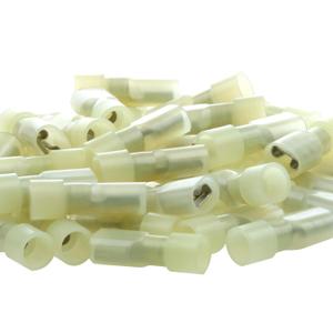 AIRIC UL Listed Yellow Female Spade Connector 12-10AWG, 100Pcs Nylon Electrical Crimps Terminal Connectors for Speaker Auto Stereo Wiring Connect Quick Disconnect Crimp Terminals for 12,10 Gauge Wire