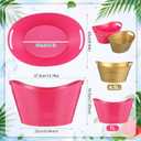 Patelai 6 Pcs Plastic Ice Buckets with Handles,7 Liter,Fresh Color