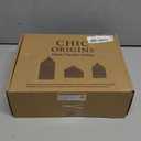 Glass Candle Holder Set of 3, Gold Metal House-Shaped Candle Holders with Textured Glass for Wedding Decor, Elegant Table Centerpieces & Home Accents, Housewarming Gifts for New Home (Gold Copper Frame)