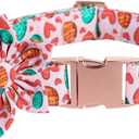 Lionet Paws Valentines Dog Collar Bowtie, Dog Bowtie Collar with Metal Buckle for Dogs, Adjustable Fabric Dogs Collars Girl Boy, L, Neck 16-24 in