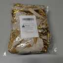 2 x 30 Pcs Velvet Bows for Christmas Tree, 5 x 7 Inch Vintage Rustic Christmas Ribbon Bows Ornaments for Tree Garland Wreath Gifts Outdoor Indoor Xmas Home Decorations(3/8'' Wide + 5/8'' Wide) (Khaki)