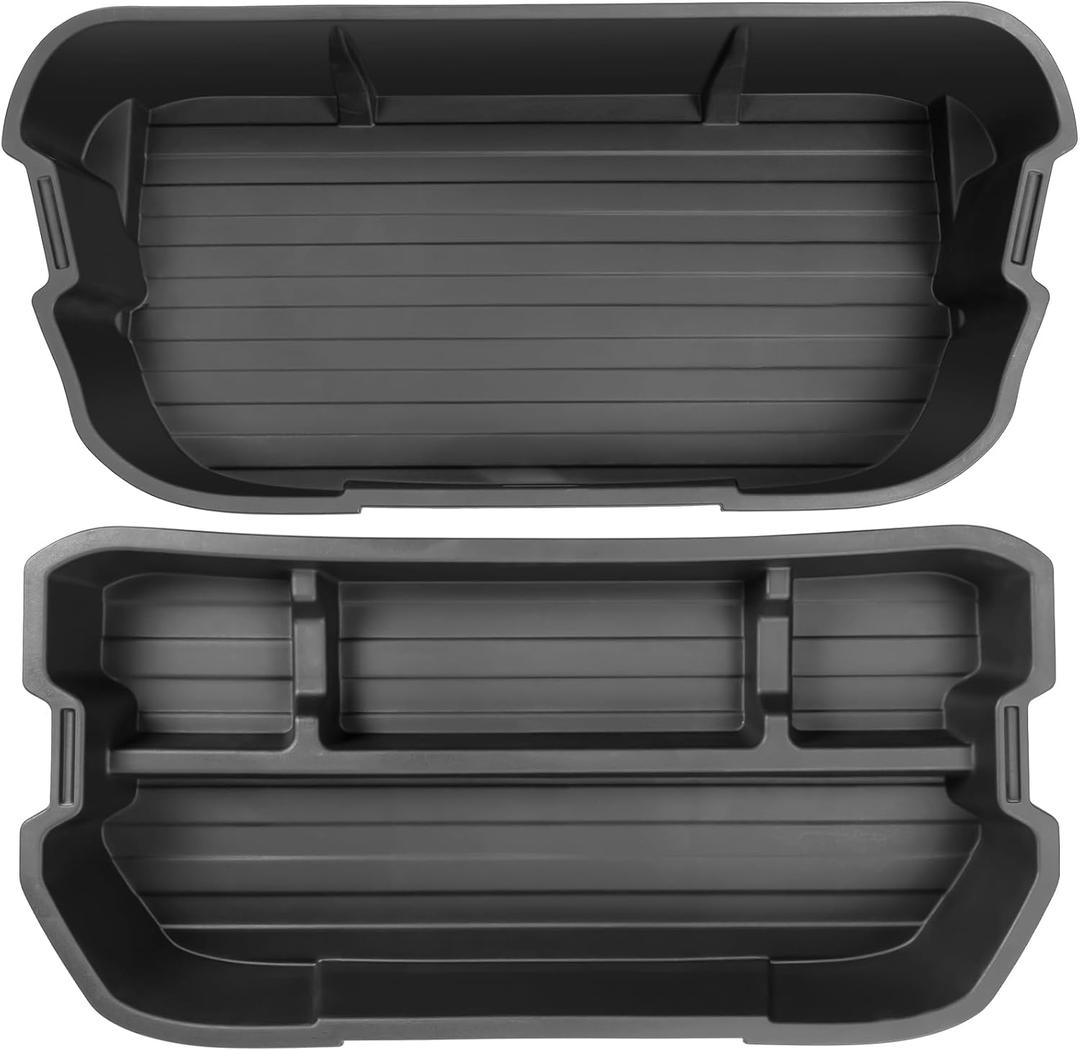 For 2020-2024 Tesla Model Y 2-Layers Frunk Organizer, Insert Cargo Front Hatch Trunk Storage Box, Tesla Y Heavy Duty Storage Bins Accessories
