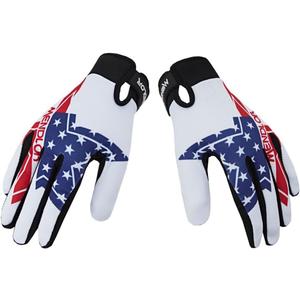 Motocross Dirt Bike Gloves for Men Women Finger Touchscreen Motorbike Gloves for BMX ATV MTB Riding Off Road Racing Sports Cycling Glove (White Blue)