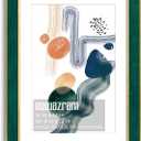 Suede 10x14 Frame - Single Frame, Elegant Green 10 x 14 Poster Frame with Mat for 8x12, 10x14 Picture Frames for Artwork, Puzzles, Photos, and Movie Posters