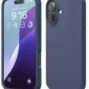 Elago Compatible with iPhone 16 Case, Premium Liquid Silicone Case, Full Body Protective Cover, Shockproof, Slim Phone Case, Anti-Scratch Soft Microfiber Lining, 6.1 inch (Jean Indigo)