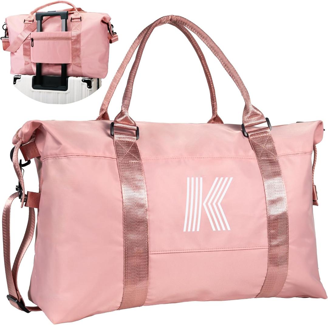 Graduation Gifts-Birthday Gifts for Girl 8 9 10 11 12 13 14 15 16 Year Old, Granddaughter Gift, Travel Duffel Bag, Kids Weekender Bag,Daughter Gift Teen Girl Gifts Trendy Stuff (Letter K)