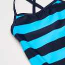 Kanu Surf Girls' Big Layla One Piece Swimsuit, Navy/Aqua, 12