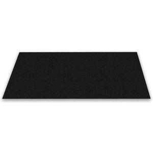 MSI Heavy Duty Gym Flooring Mat - 3.5' x 6' x 3/4" Thick Rubber Mat - Solid Black - Ideal for Home Gyms, Commercial Fitness Centers, Workouts, and More