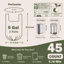 Compost Bags 4-5 Gallon with Handles Tie Extra Thick 0.78 Mils Wastebasket Liners Bags for Kitchen Bathroom Office US BPI ASTM D6400 and Europe OK Compost Home Certified