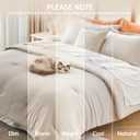 MUXHOMO Beige King Size Comforter Set, All Season Ultra Soft Down Alternative Bedding - 3 Piece Lightweight Bed Set Includes 1 Comforter (104"x90") and 2 Pillow Shams (20"x36")