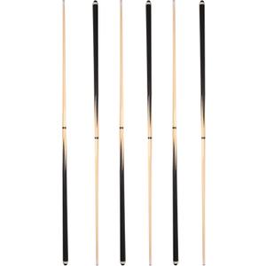 Pool Sticks 2-Piece 58 Inch Wooden Billiard Cue Hard Wood Pool Cues 19-21 oz Economic Cues Good for House and Bar Use American Pool Game Practice Cues for Begginer Starters, Set of 6