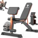 Adjustable Weight Bench - 1000LBS Heavy Duty Foldable Workout Bench Press with Leg Extension and Preacher Pad, Flat/Incline/Decline, Sit Up Bench for Full Body Strength Training at Home Gym