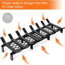 WILLOW WEAVE 24" Fireplace Grates with Ember Retainer,Fireplace Wood Holder for Inside Fireplace, Fireplace Log Grate for Wood Stove