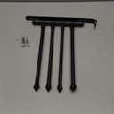 Swivel Towel Rack 4 Tier Face Towel Bar 12 Inch Bathroom Door Towel Rack Drying Rack for Towels Socks Wall Towel Racks (Stainless Steel, Black 4-Arm)