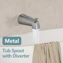 5" Dual Shower Faucet Compatible with 13/14 Delta Series Tub Trim Kit, High Pressure Round Rain Shower Head& Handheld Set Faucet System, Brushed Nickel (Valve& Catridge Not Included)