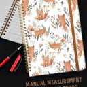 2 x Ruled Spiral Writing Notebook,A5 Hardcover Lined College Journal for Women, Strong Twin-Wire Binding with Premium Paper,8.4" X 6",Perfect for School, Office, Home(Cute Fox Flower)