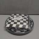 96PCS Race Car Birthday Party Decorations Black and White Checkered Plates Sports Themed Table Supplies Decorations Racing Dessert Plates Napkins Forks for 24 Guests Racing Car Birthday Party Favors