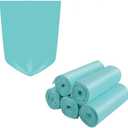 1.2 Gallon Biodegradable Trash Bags Small Trash Bags Unscented Garbage Bags Compostable Wastebasket Can Liners for Bathroom,Home, Office , Baby diaper(Emerald, 125 Count (Pack of 1))