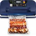 95kPa Commercial Auto Vacuum Sealer w/Cutter, Kit(10Bags&Rolls), Blue