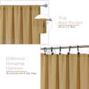 Simplebrand Gold Faux Linen Textured Semi Sheer Curtains 108 Inches Long 2 Panels for Living Room, Privacy Extra Long Light Filtering Farmhouse Thick Window Drapes for Large Window, 50 x 108 Inch