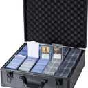 Toploader Box, Holds 1200+ Top Loaders, 3" x 4" 35PT Rigid Card Case with 15 Dividers