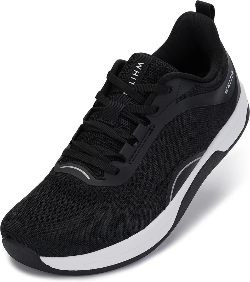 WHITIN Women's Wide Toe Box Road Running Shoe + Zero Drop (10, Black)