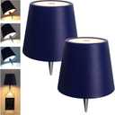 2 Pack 3600mAh Wine Bottle Lamps, 2025 New 3 Color Rechargeable Wireless Bottle Lamps, Bottle Lamp Kit for Liquor Bottles with Touch Dimming for Parties, Restaurants & Home Decor (Royal Blue)