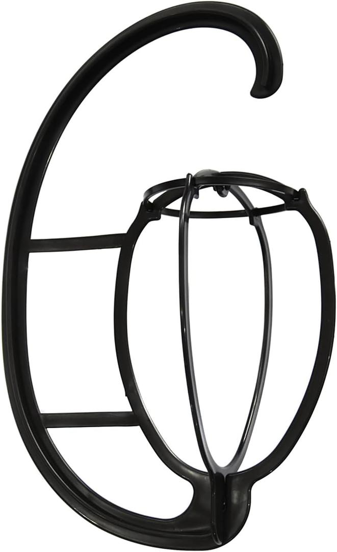 YANTAISIYU 1 Pc 15 Inches Hanging Wig Stand Portable Wig Hanger Collapsible Wig Holder Wigs Display Drying Stand (Black)