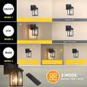 Porch Light with GFCI Outlet: Motion Sensor Porch Lights Outdoor with Remote Control Dusk to Dawn Exterior Lighting Fixtures Black Modern Outdoor Wall Lights for House Garage Patio Front Door, 1 Pack