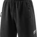 Bigant Boys Shorts Athletic Quick Dry Soccer Running Basketball Kids Youth Activewear with Zipper Pockets & Reflective Strips (Black)