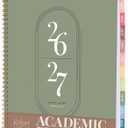 Rileys Academic Planner 2026-2027, Daily, Weekly & Monthly Planner, July 2026 - June 2027, Student Notes Pages, Twin-Wire Binding, Weekly Agenda for School & Work (8.5 x 11-Inches, Green)