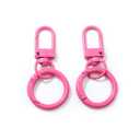 10pcs Snap Lobster Claw Clasp with Spring Buckle Ring Key Keychain Swivel Lanyard Clip Hooks DIY Jewelry Making Accessories for Bag Toy (yellow-10pcs)