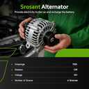 New Alternator Compatible with L4 2.5L Nissan 2007-2012 Altima, 2007-2012 Sentra, 2011-2013 Rogue, 2014 2015 Rogue Select, Replacement for 11258, 23100-JA02A, TG12C032, AVA0074, TG12S217, 11258N