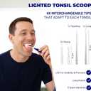 ORAVIX Tonsil Stone Remover - Tonsil Stone Removal Kit - Tonsillolith Remover Tool - Tonsil Cleaner - Fight Bad Breath - Tonsil Stone Removal Tool - Oral Irrigator - Tongue Scraper - 7 Pieces